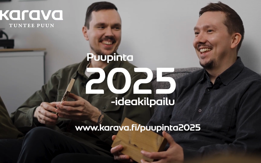 Jukka Jokinen ja Heikki Konu voittivat Karavan vuoden 2025 Puupinta-ideakilpailun.